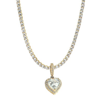 CINDERELLA HEART CHARM - GOLD