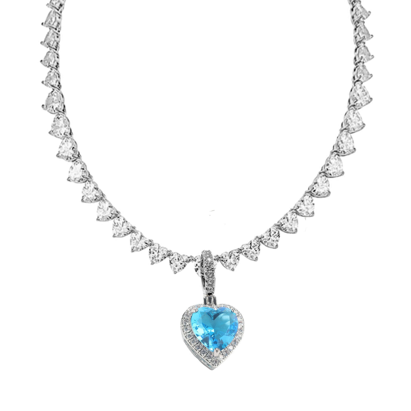 CINDERELLA HEART CHARM - ICY BLUE