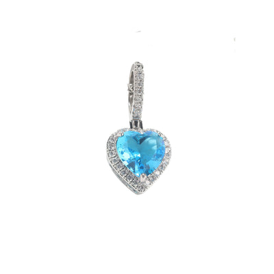 CINDERELLA HEART CHARM - ICY BLUE