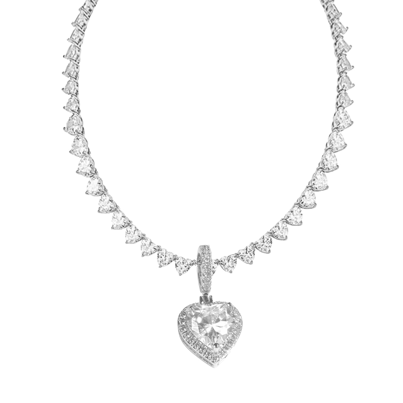 CINDERELLA HEART CHARM - SILVER