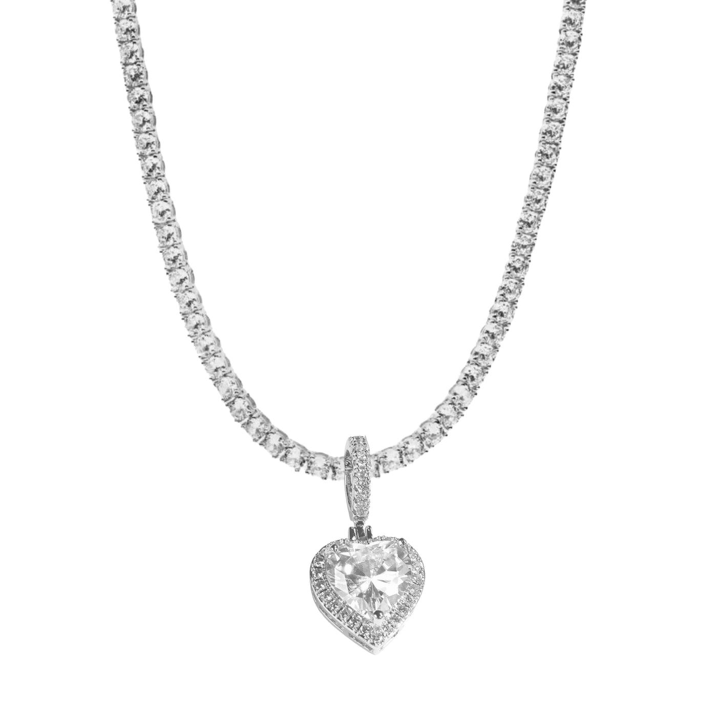 CINDERELLA HEART CHARM - SILVER