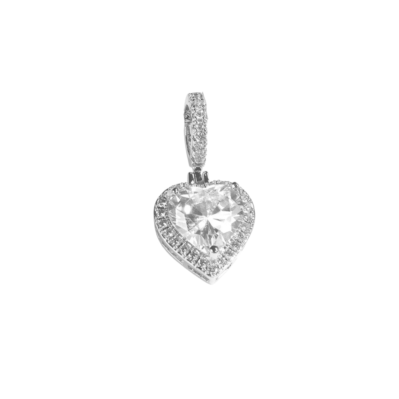 CINDERELLA HEART CHARM - SILVER