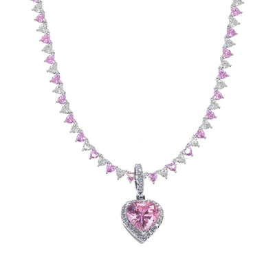 CINDERELLA HEART CHARM - BARBIE PINK