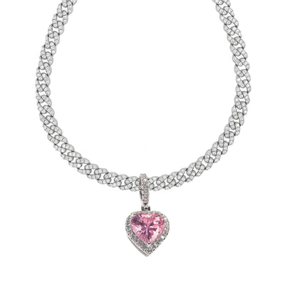 CINDERELLA HEART CHARM - BARBIE PINK