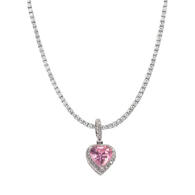 CINDERELLA HEART CHARM - BARBIE PINK