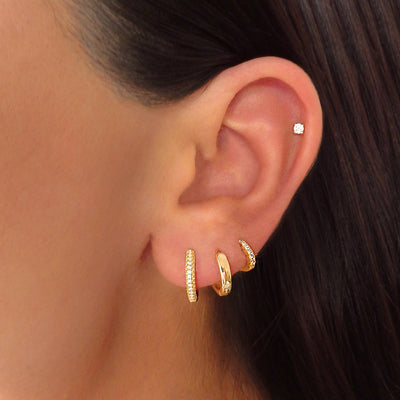 BABY HUGGIE EARRINGS - GOLD